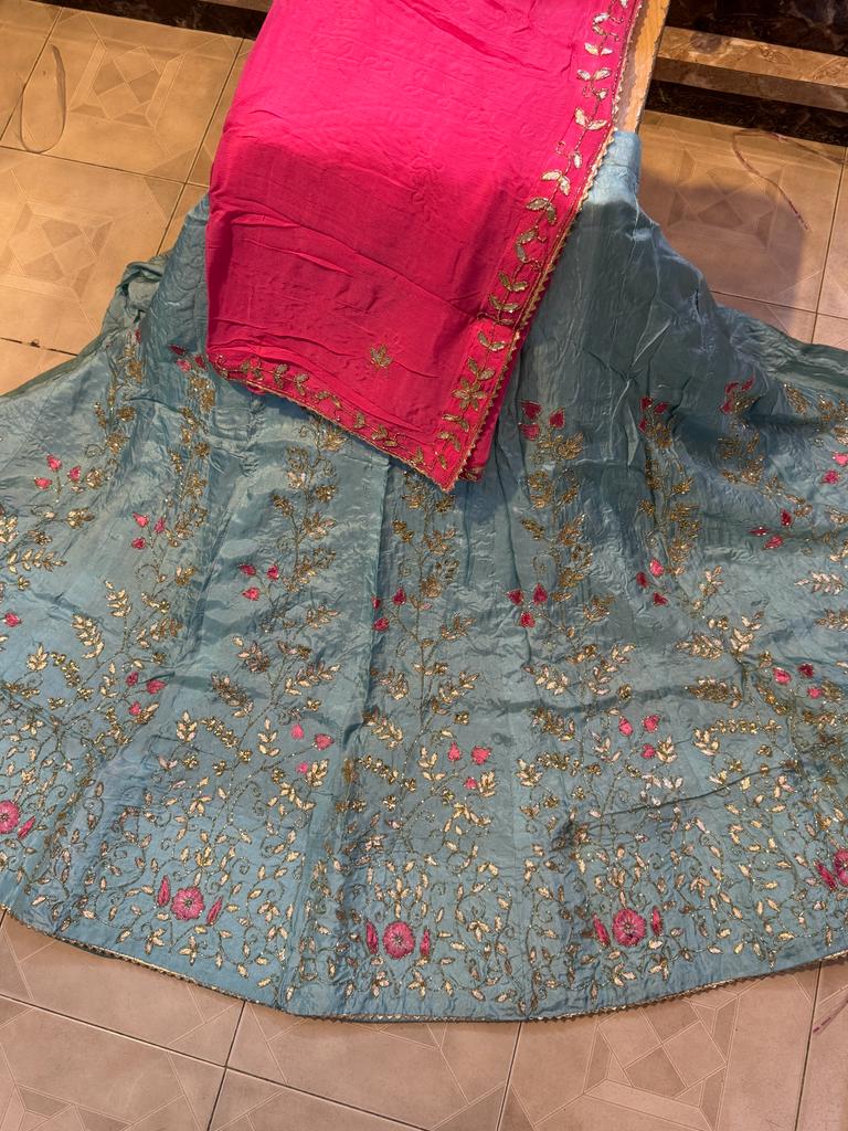 Rajasthani Traditional Pure Upara Silk Lehenga Chunni