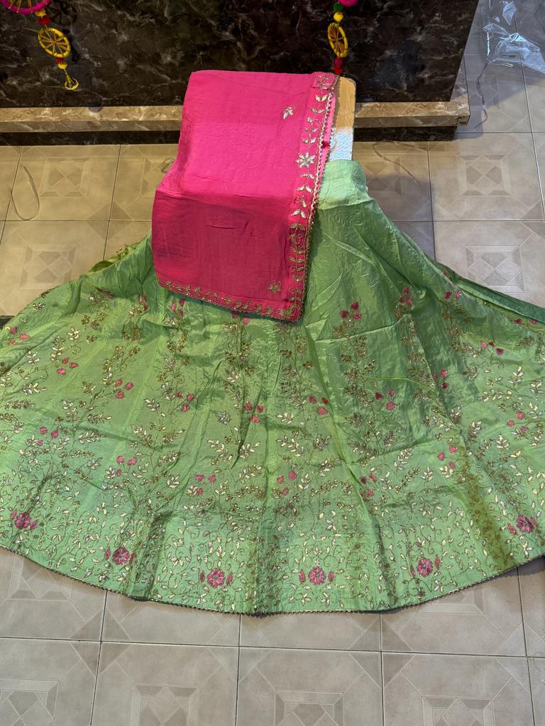 Rajasthani Traditional Pure Upara Silk Lehenga Chunni