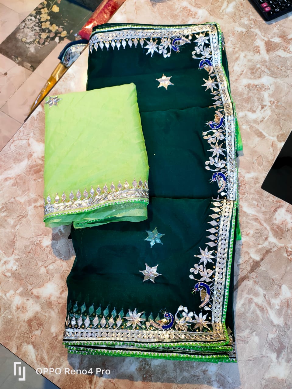 Rajasthani Traditional Pure Organza Chiffon Saree