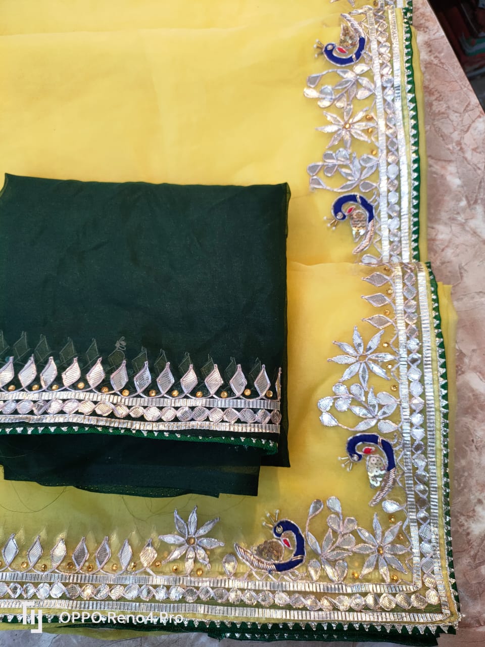 Rajasthani Traditional Pure Organza Chiffon Saree