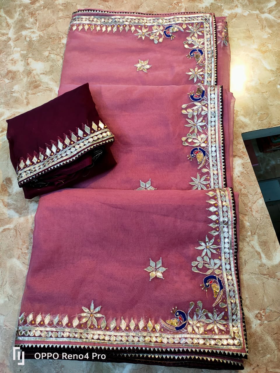 Rajasthani Traditional Pure Organza Chiffon Saree