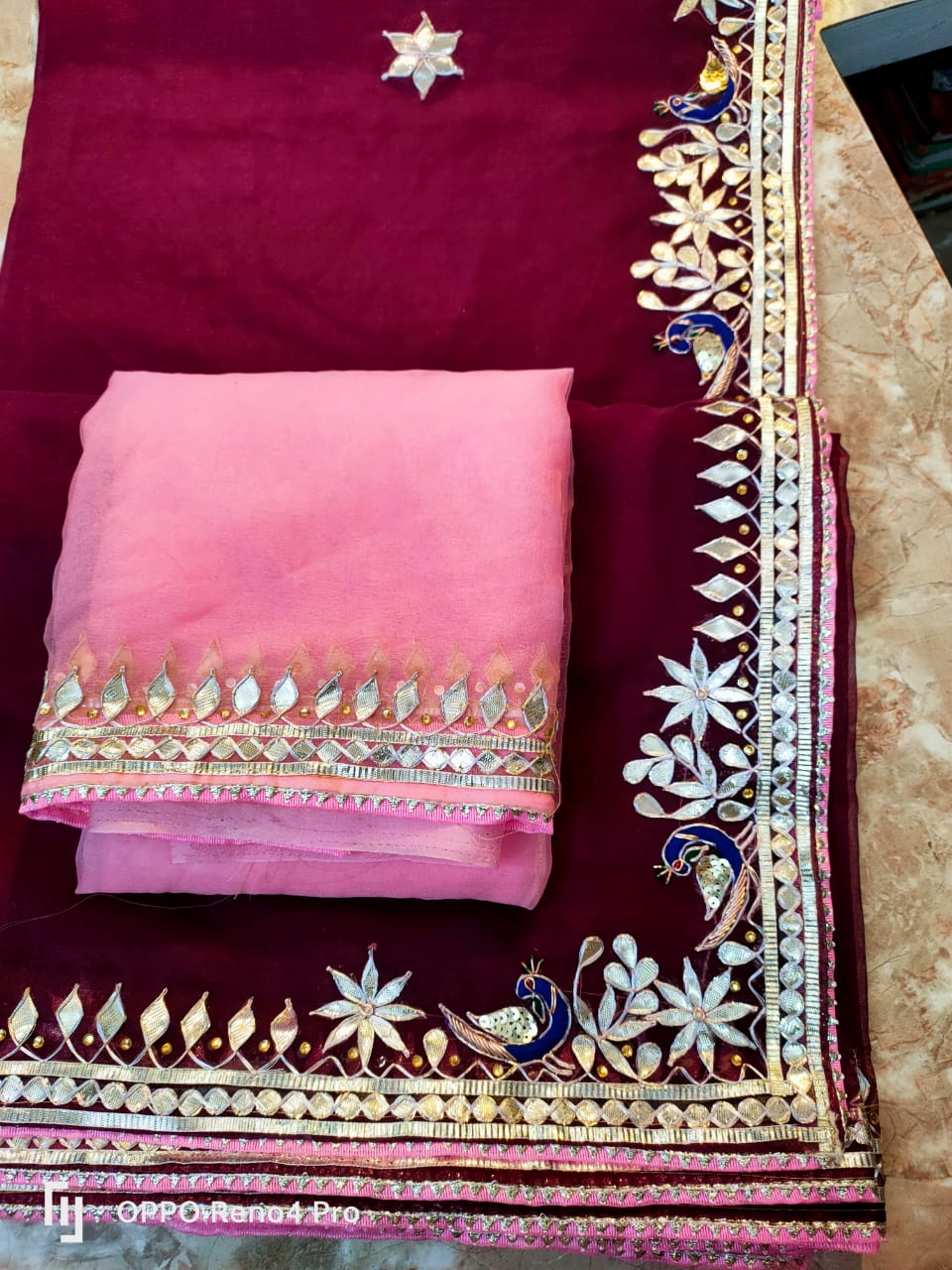 Rajasthani Traditional Pure Organza Chiffon Saree