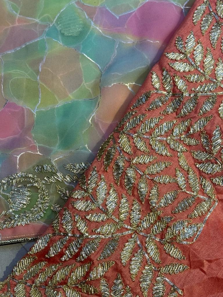 Rajasthani Traditional Pure Georgette Chiffon Saree