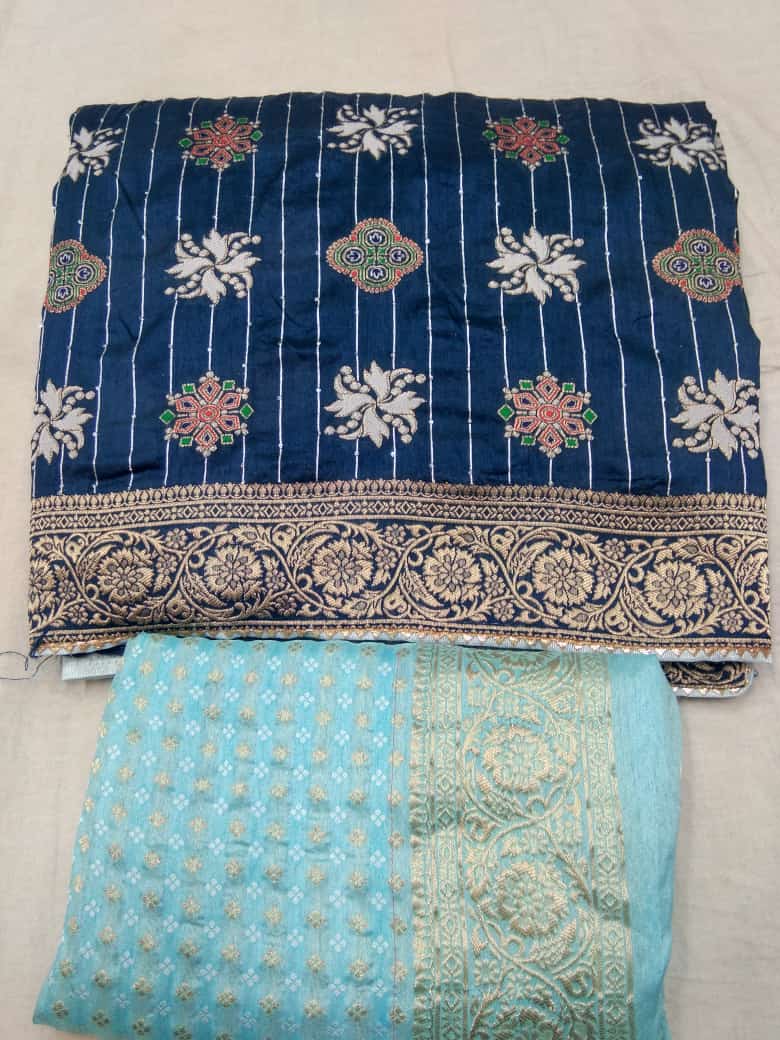 Beautiful Designer Pure Russian Rich Palu Banarasi Dola Silk