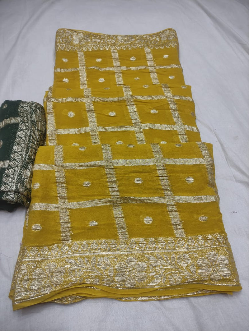 Beautiful Designer Pure Jaipur Viscose Jari Boder Collection Saree