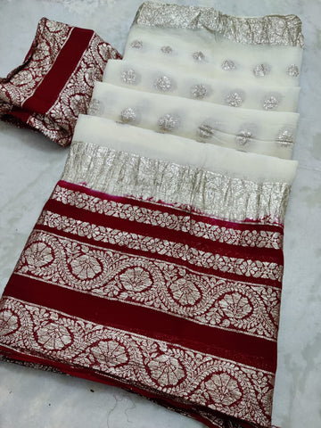 Beautiful Designer Pure Jaipur Georgette Saree