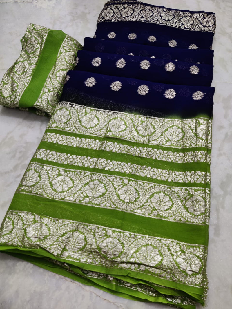 Beautiful Designer Pure Jaipur Georgette Saree