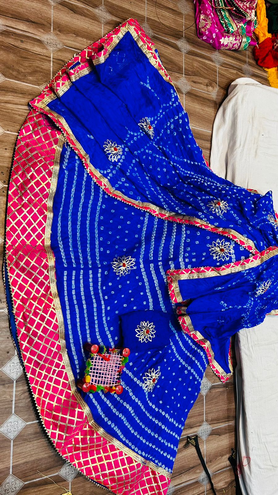 Beautiful Designer Rajasthani Traditional Kachi Gotta Patti Work Lehenga choli