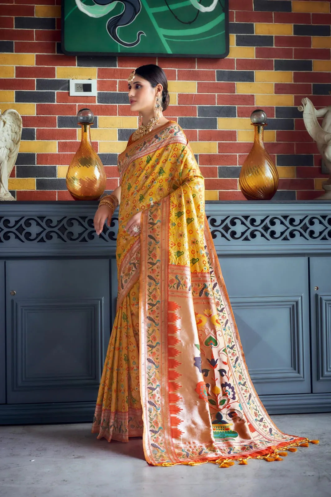 Wedding Designer Banarasi Soft Silk Paithani Patola Saree