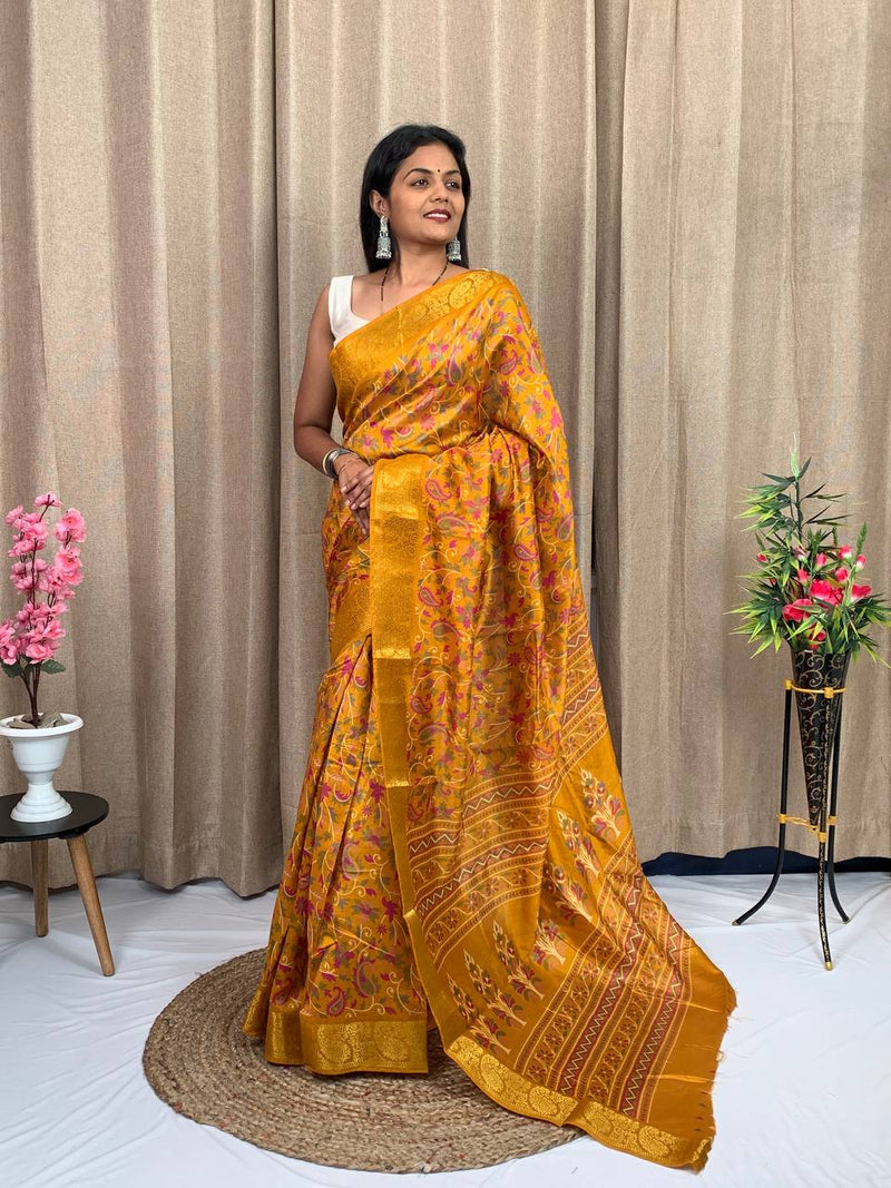 Beautiful Designer Special Soft Tusshar Silk Saree