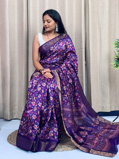 Beautiful Designer Special Soft Tusshar Silk Saree