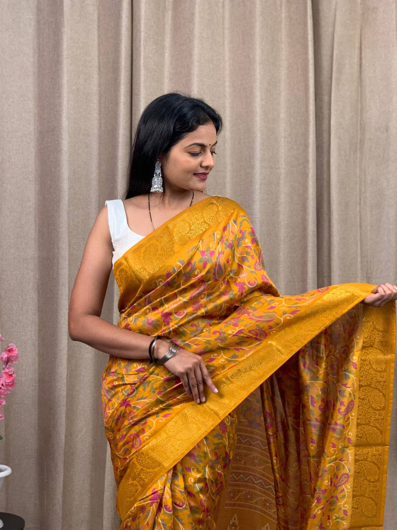 Beautiful Designer Special Soft Tusshar Silk Saree