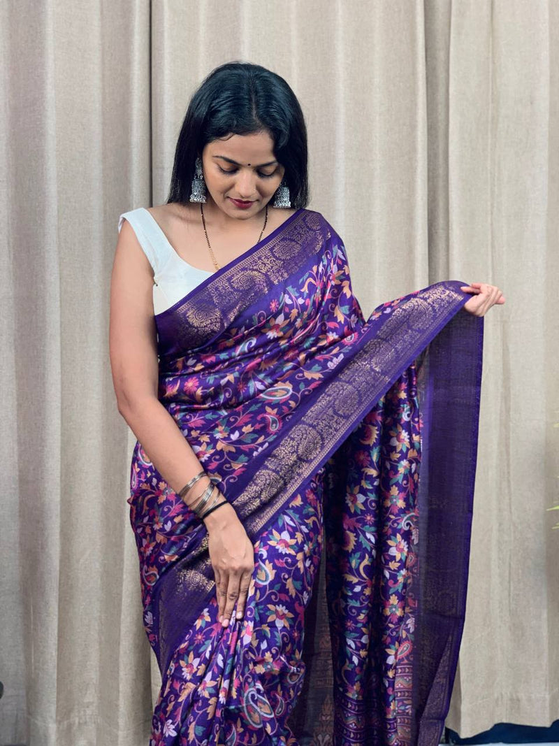 Beautiful Designer Special Soft Tusshar Silk Saree