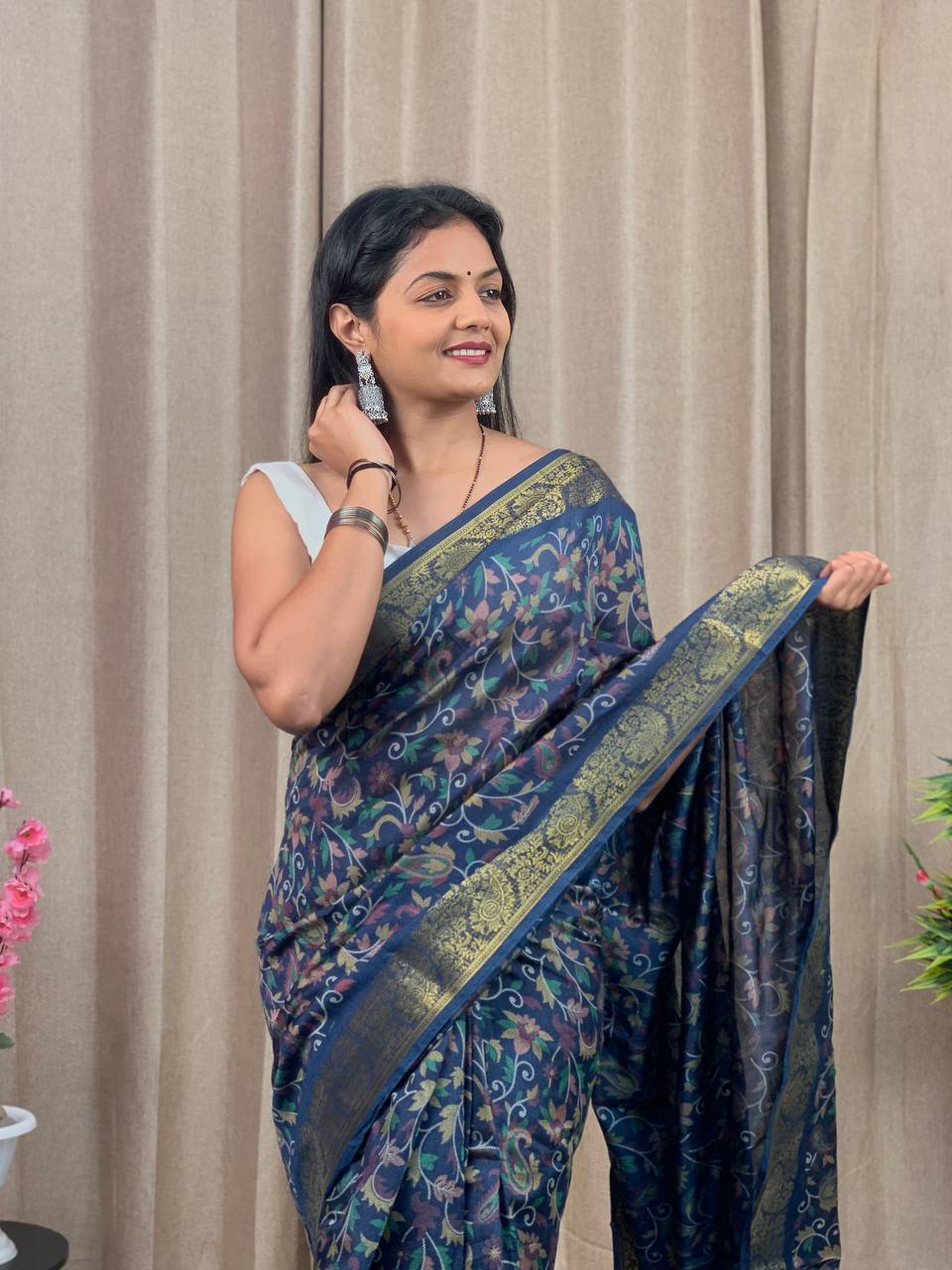 Beautiful Designer Special Soft Tusshar Silk Saree