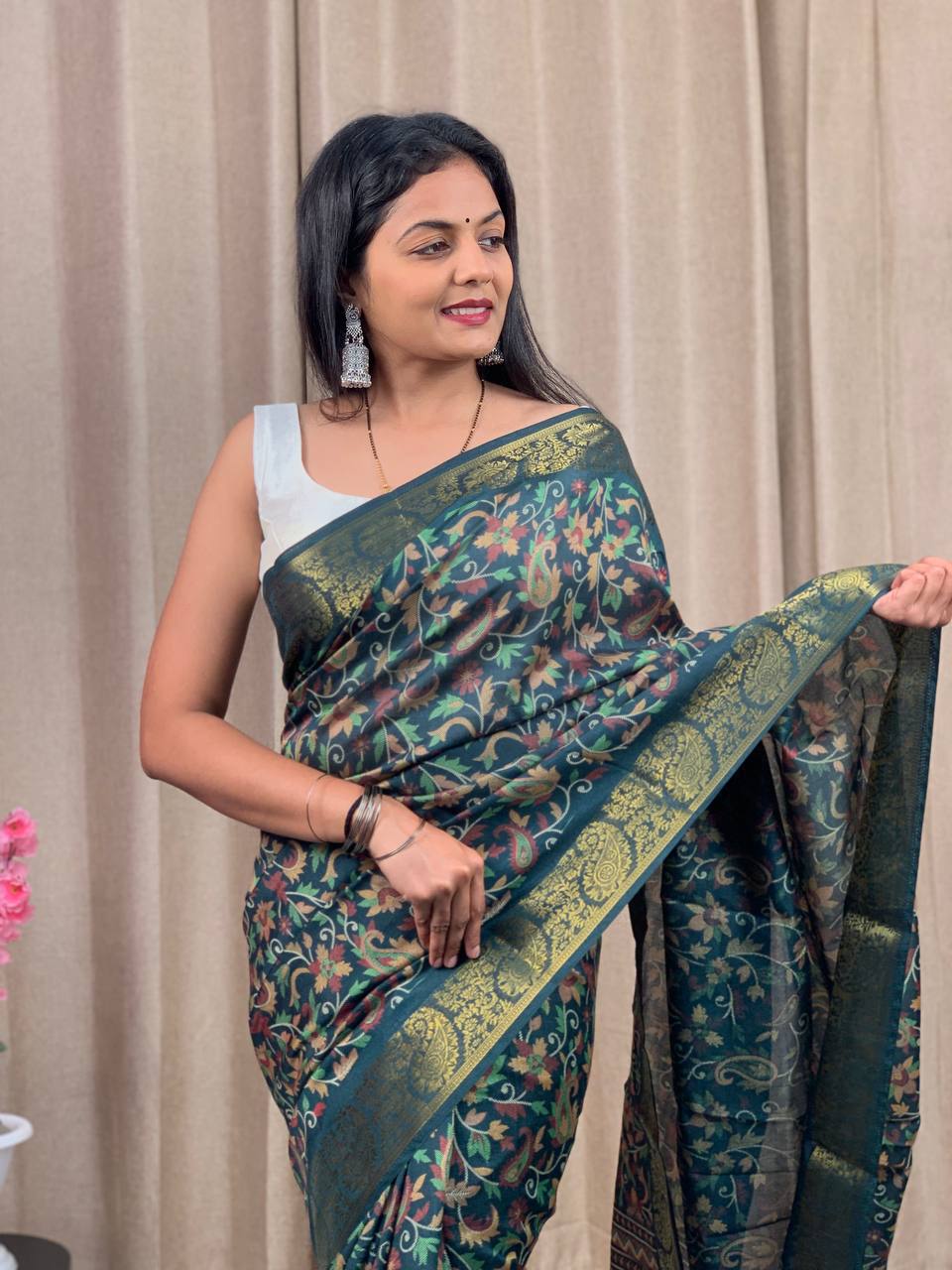 Beautiful Designer Special Soft Tusshar Silk Saree