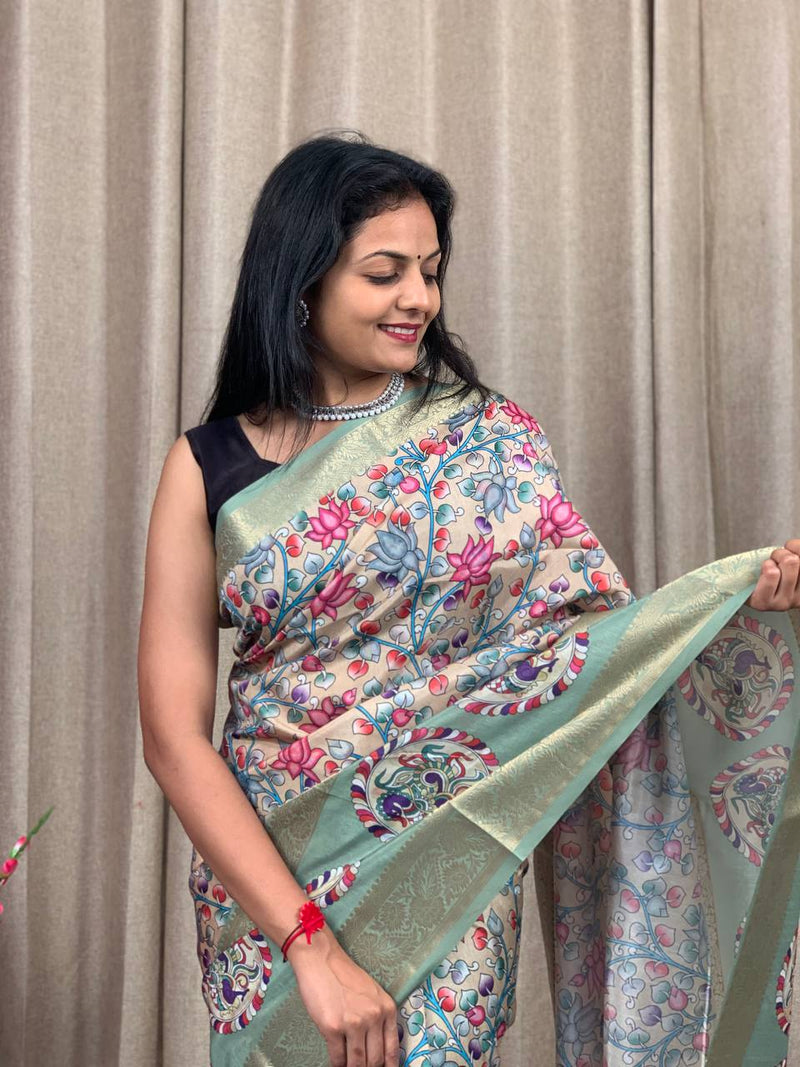 Beautiful Designer Special Pure Silk Digital Printed Saree