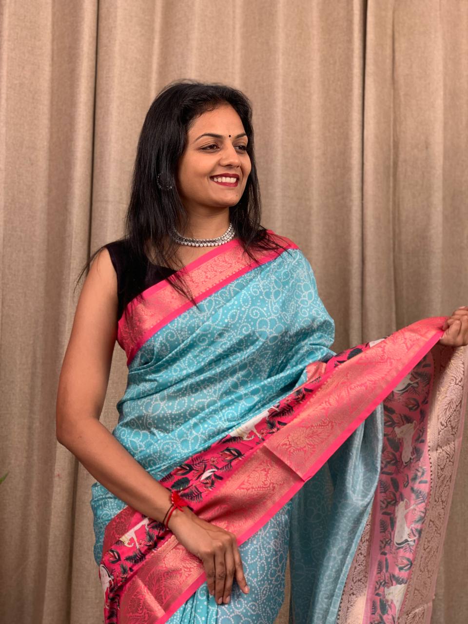 Beautiful Designer Special Pure Silk Digital Printed Saree