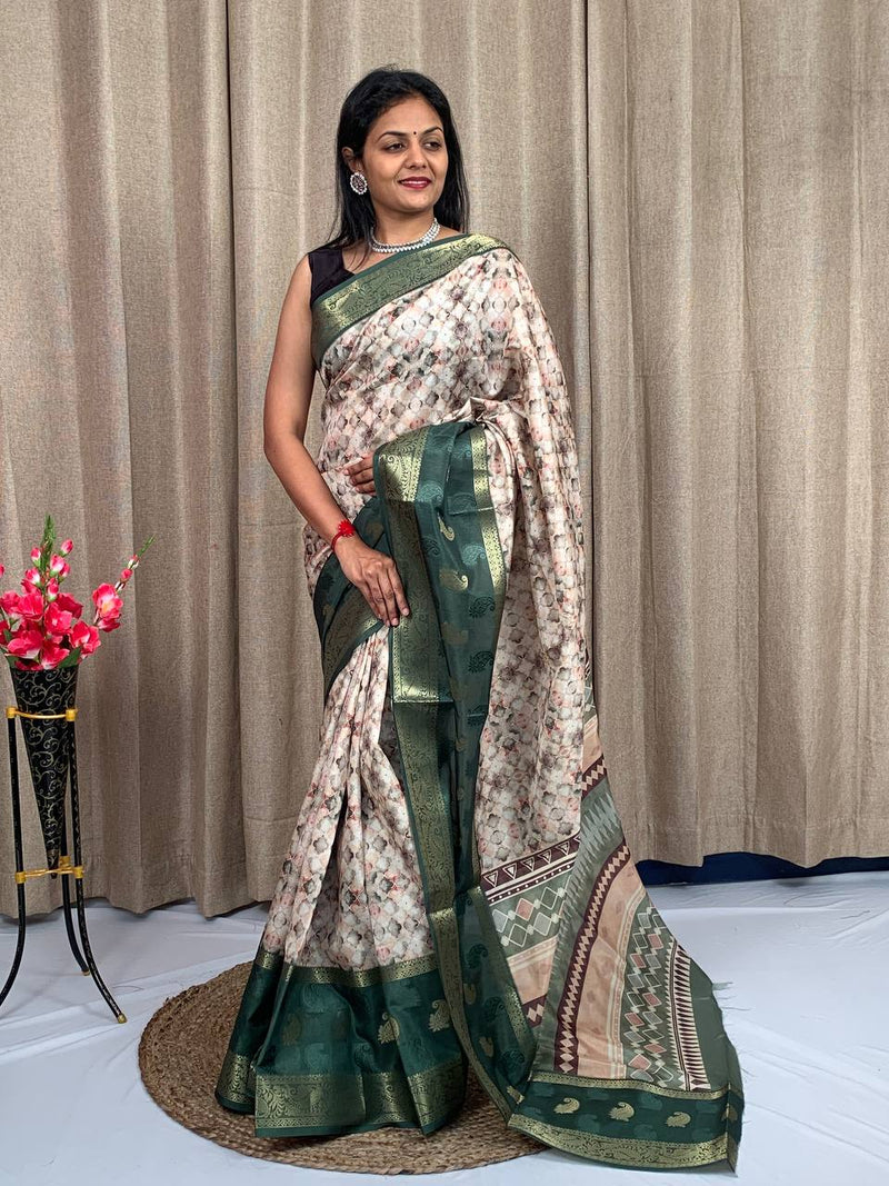 Beautiful Designer Special Pure Silk Digital Printed Saree