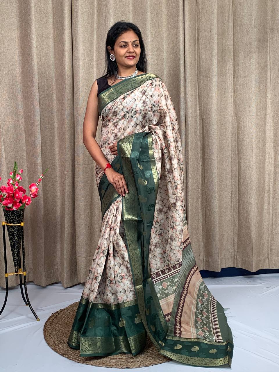 Beautiful Designer Special Pure Silk Digital Printed Saree