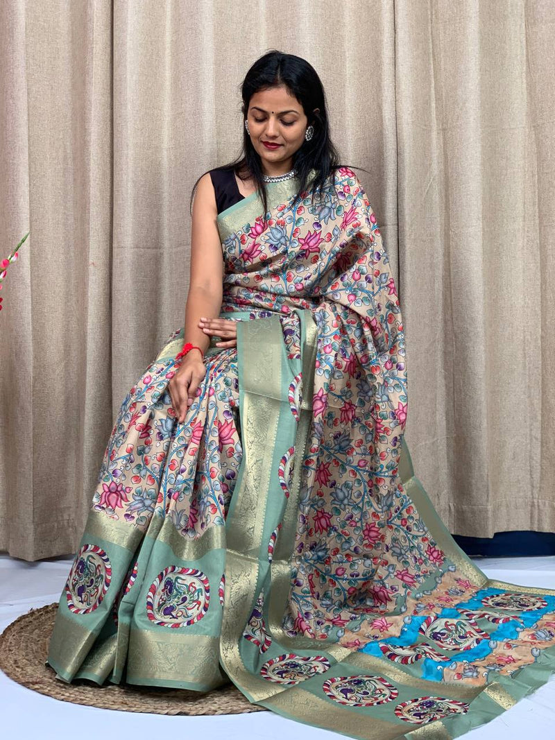 Beautiful Designer Special Pure Silk Digital Printed Saree