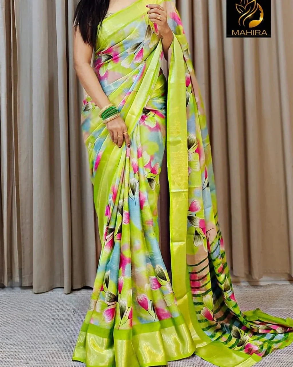 Beautiful Designer Special Pure Soft Chiffon Saree