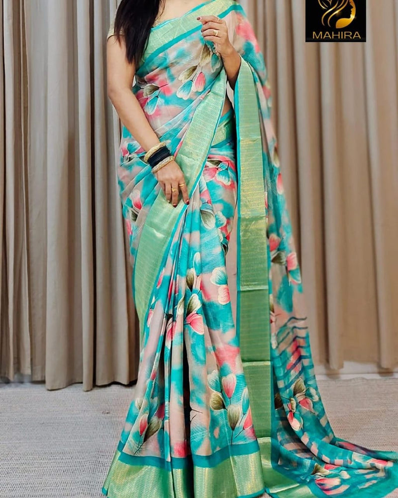 Beautiful Designer Special Pure Soft Chiffon Saree
