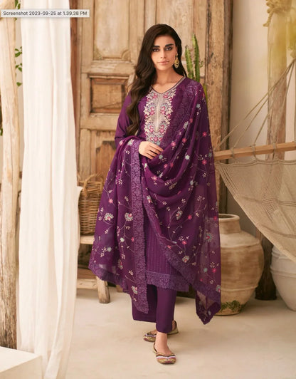 Beautiful Designer Aashirwad Aafreen Dola Silk Salwar Suit