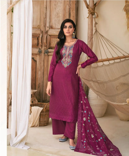 Beautiful Designer Aashirwad Aafreen Dola Silk Salwar Suit