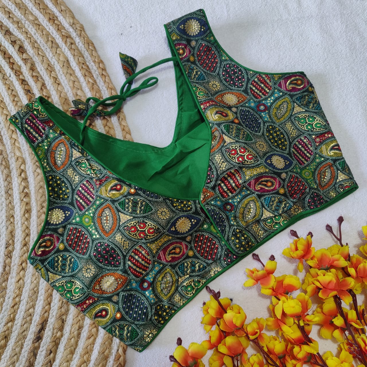 Beautiful Designer Party Wear Rayon Cotton Printed Blouse