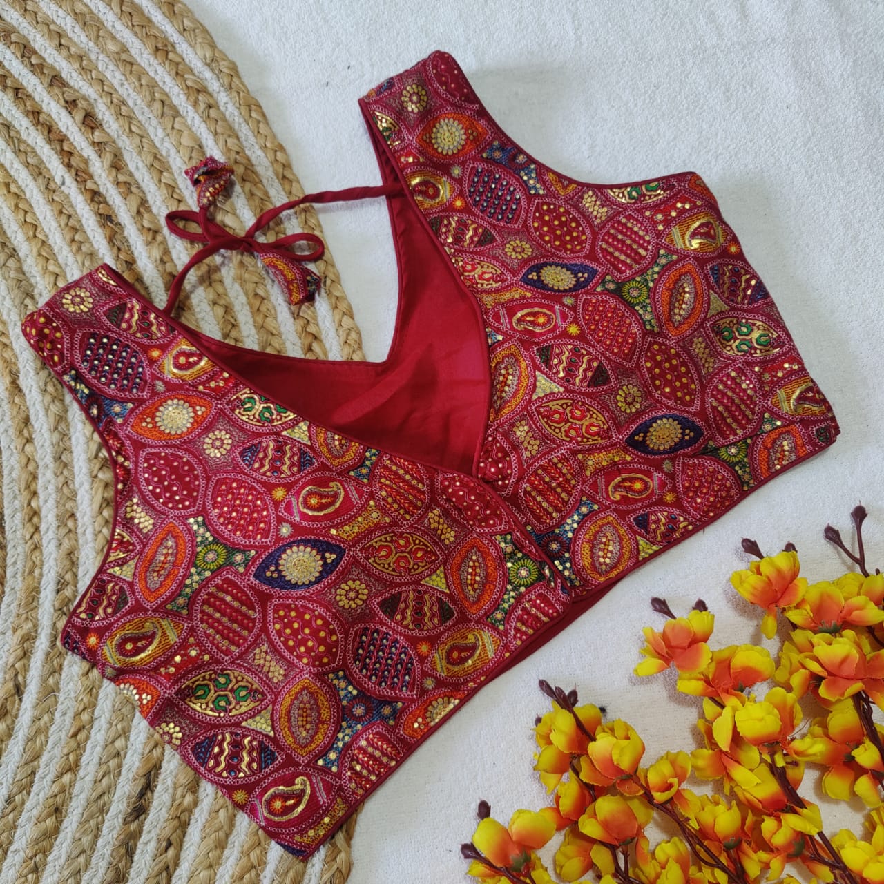 Beautiful Designer Party Wear Rayon Cotton Printed Blouse