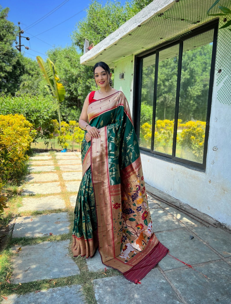 Beautiful Designer Gauri Pure Soft Paithani silk saree