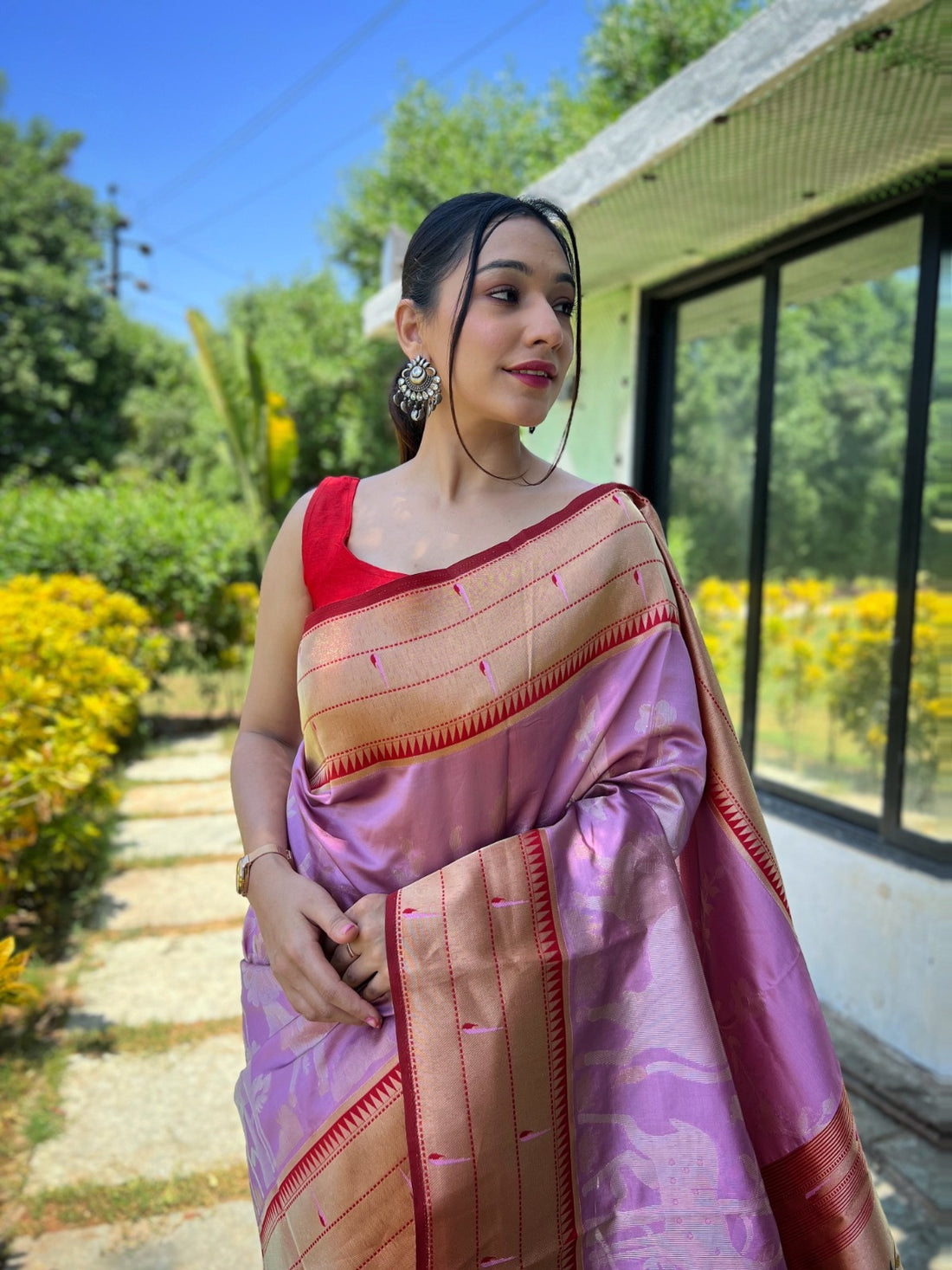 Beautiful Designer Gauri Pure Soft Paithani silk saree