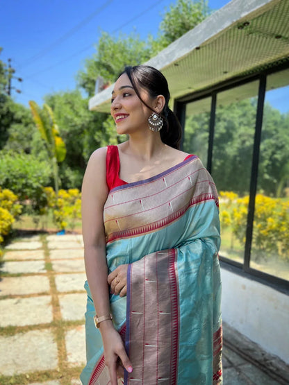 Beautiful Designer Gauri Pure Soft Paithani silk saree