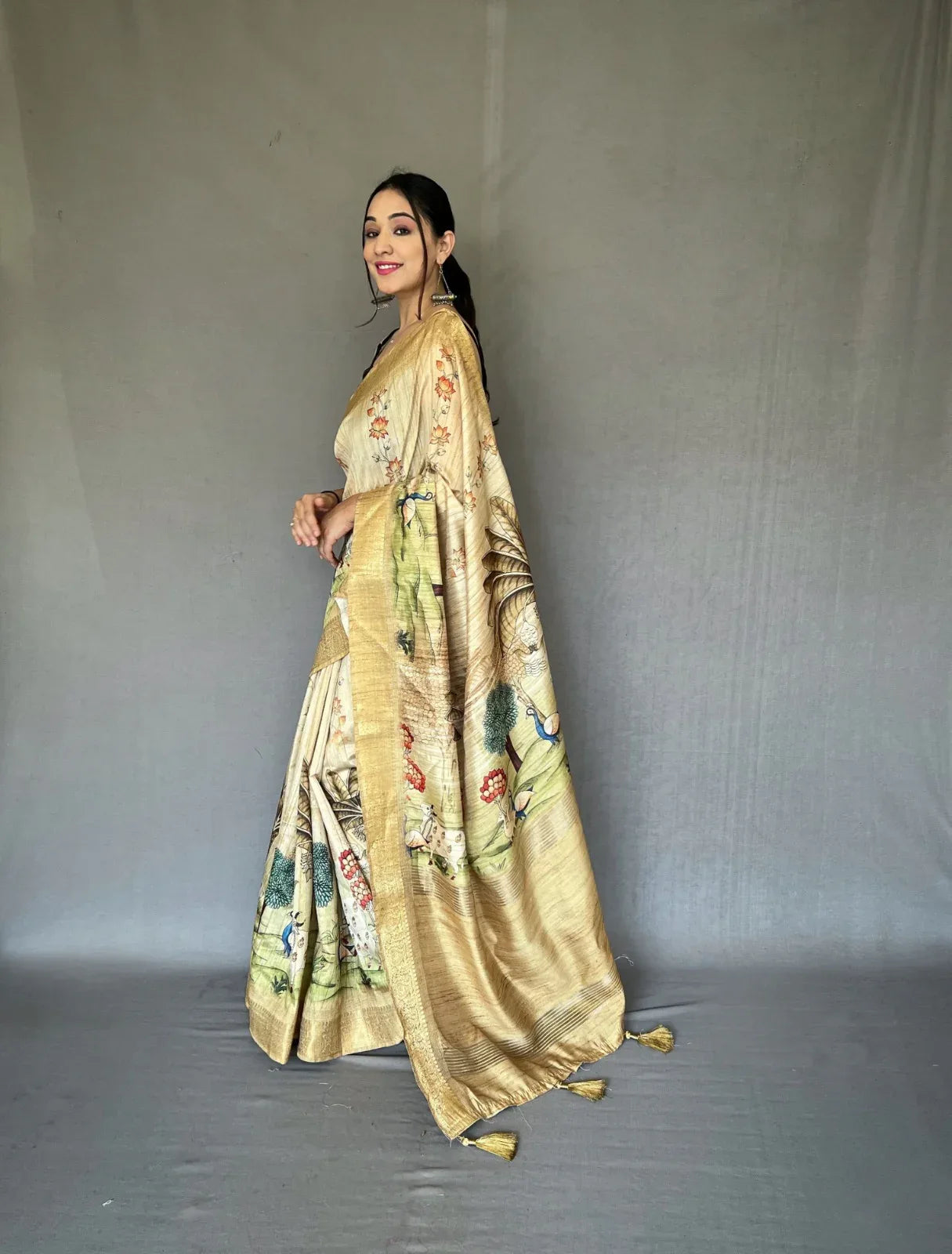 Beautiful Designer Pure Gopika Tussore Silk Saree