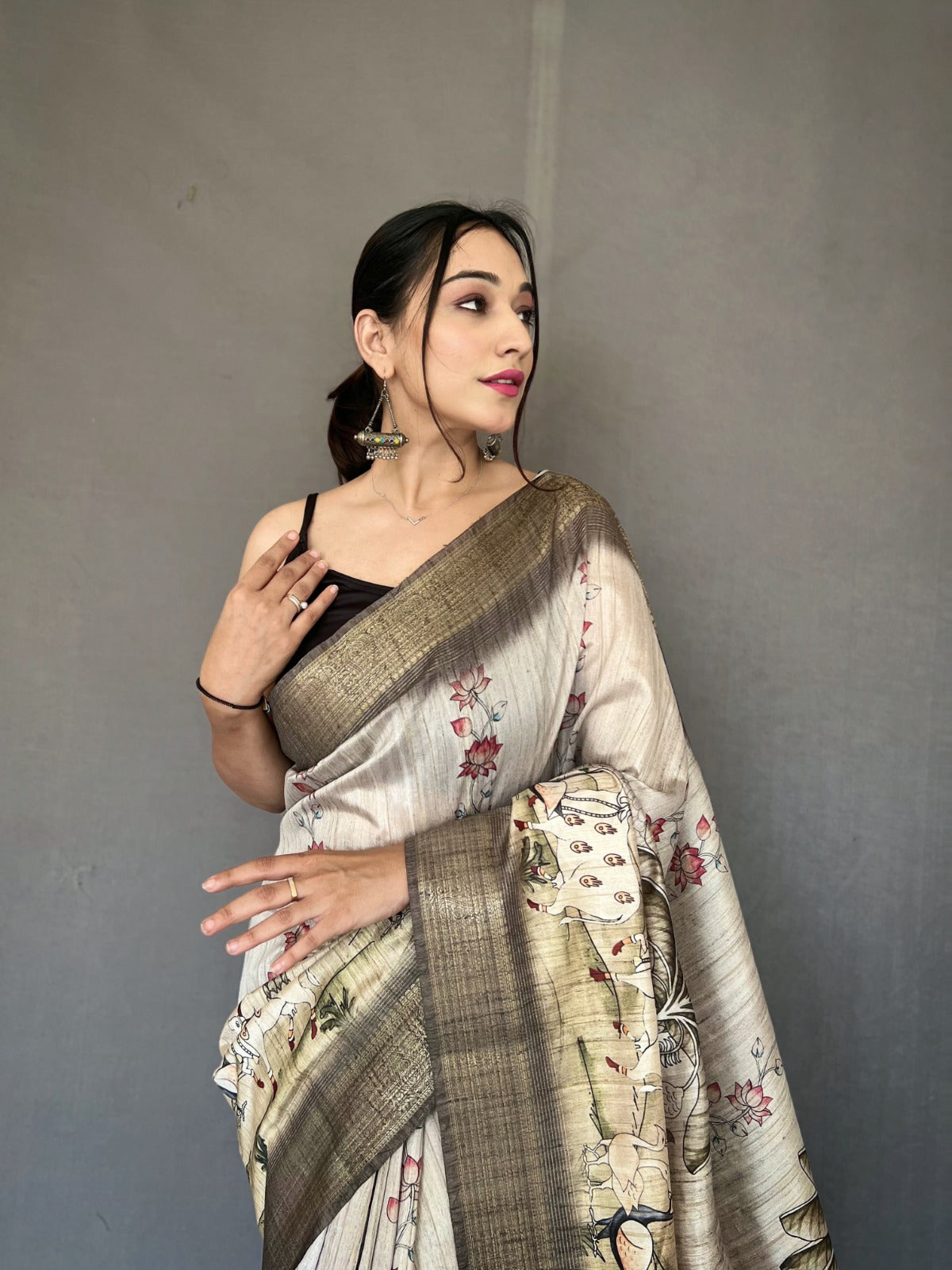 Beautiful Designer Pure Gopika Tussore Silk Saree