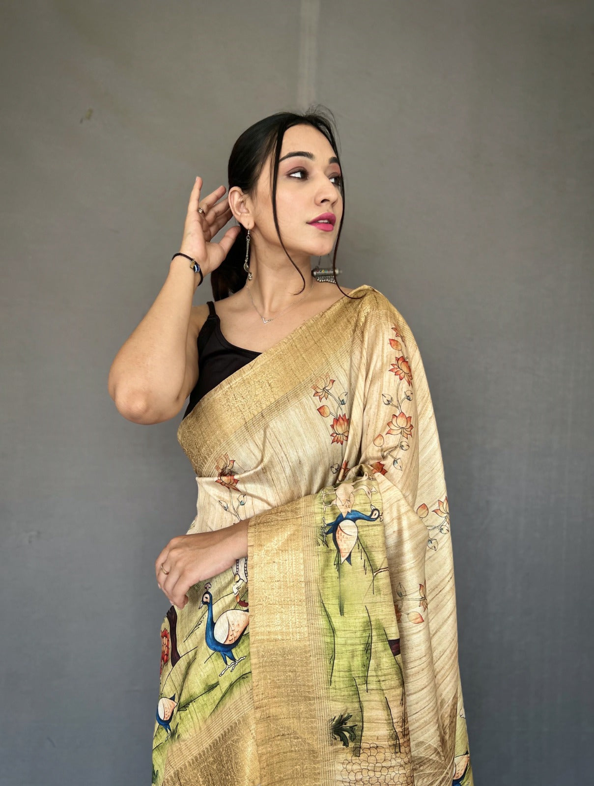 Beautiful Designer Pure Gopika Tussore Silk Saree