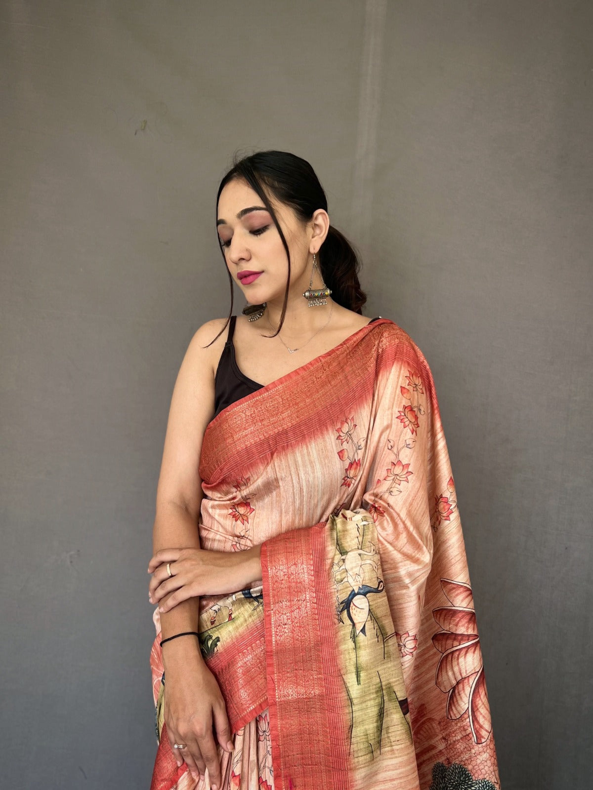 Beautiful Designer Pure Gopika Tussore Silk Saree
