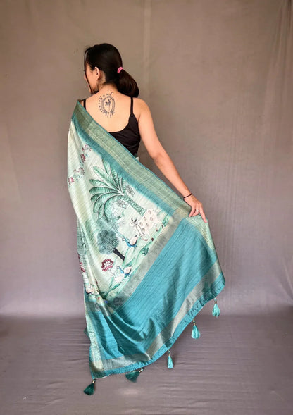 Beautiful Designer Pure Gopika Tussore Silk Saree