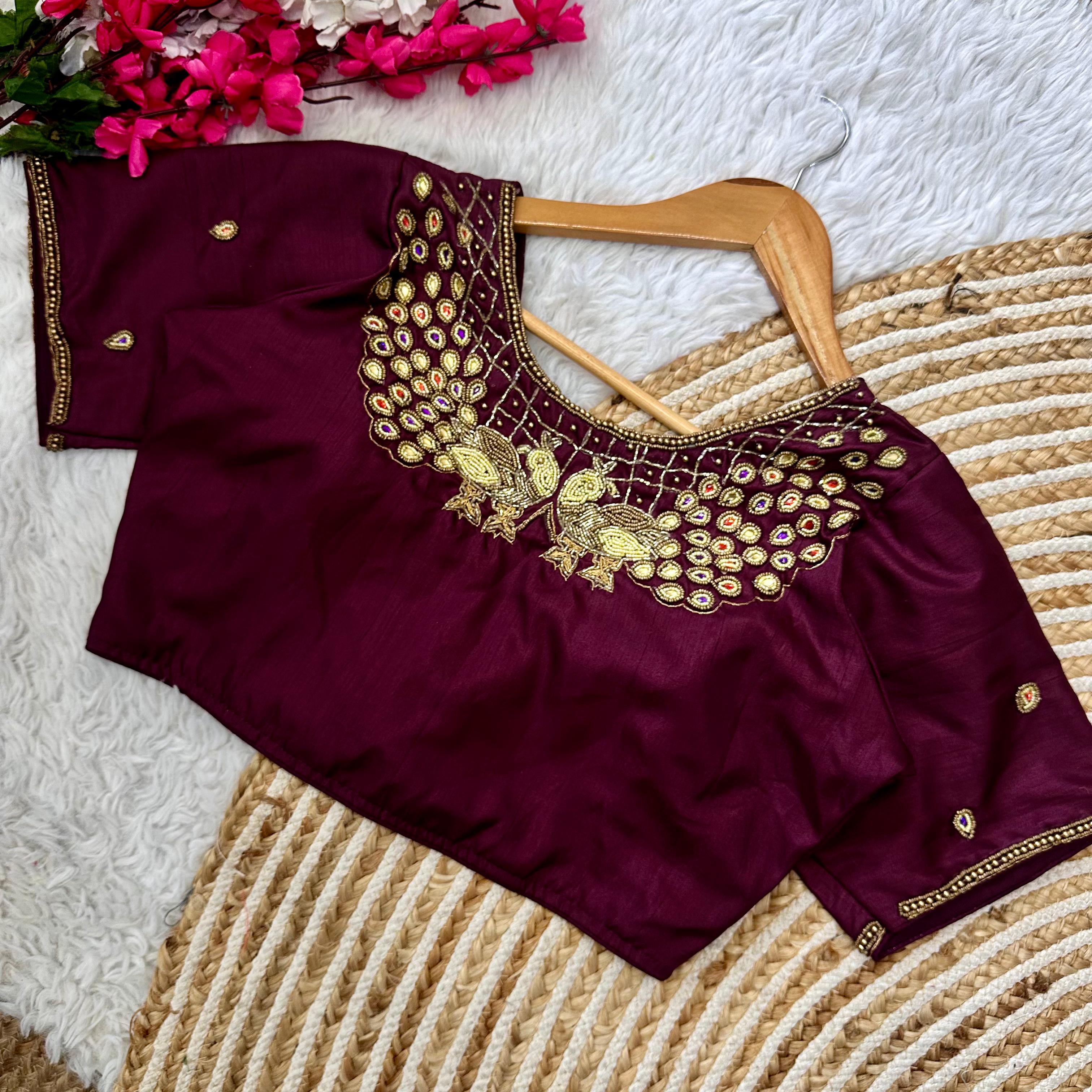 Beautiful Handcrafted Work Wedding Blouse