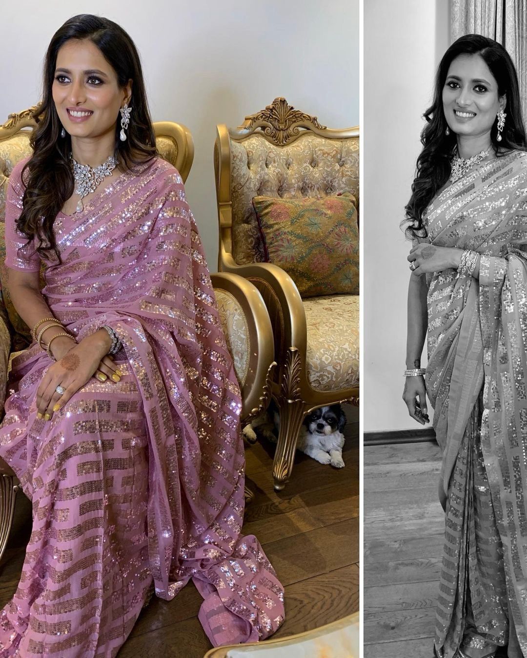 Designer Celebrity Style Sequence Saree Collection 5125