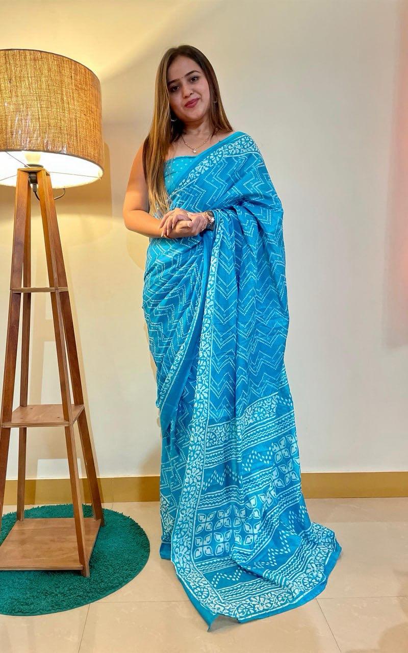Beautiful Designer Soft Pure Cotton Saree