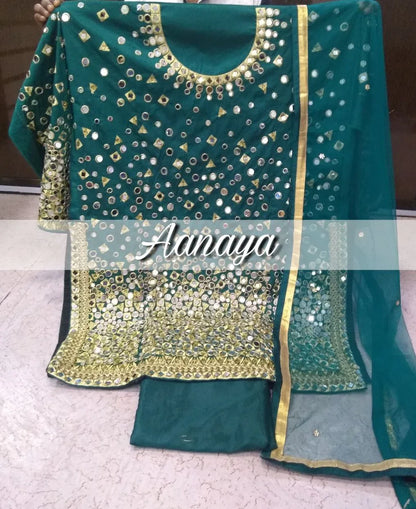 Aanaya 40000 Series Tapeta Silk Designer Punjabi Suit - Anant Exports
