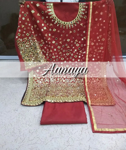 Aanaya 40000 Series Tapeta Silk Designer Punjabi Suit - Anant Tex Exports Private Limited