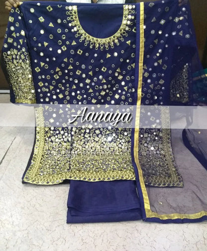 Aanaya 40000 Series Tapeta Silk Designer Punjabi Suit - Anant Exports
