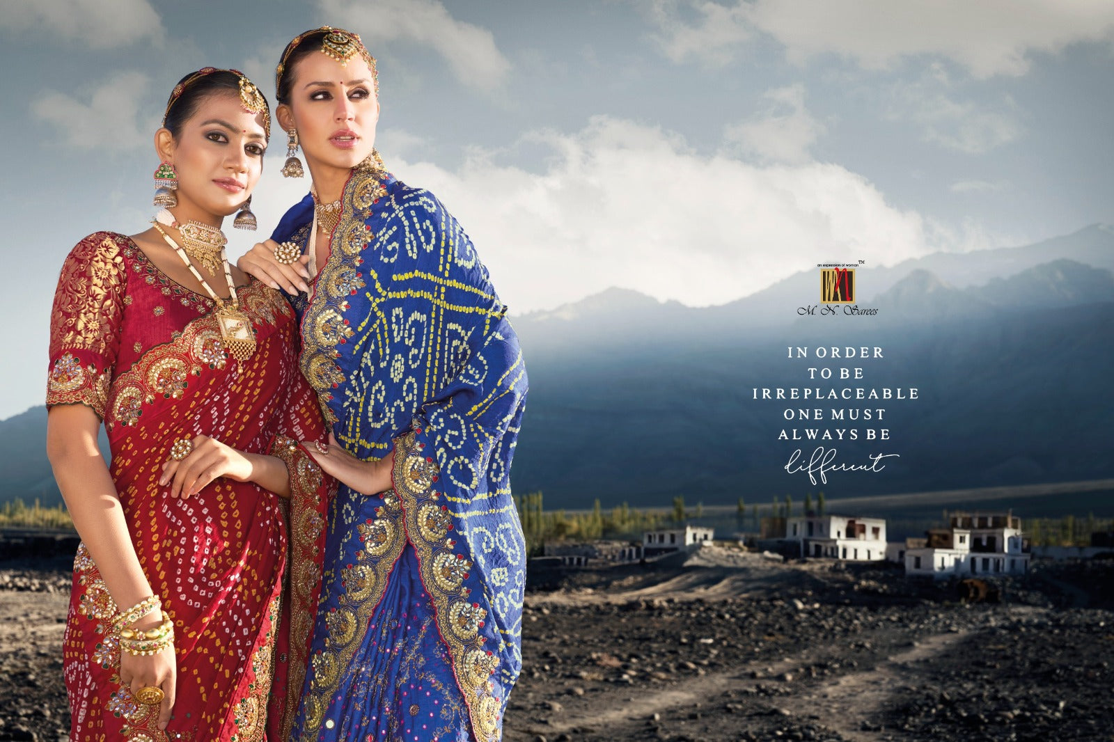 Boutique Designer Wedding Pure Kacchi Bandhej Satin Saree design 7303