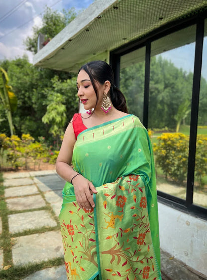 Beautiful Designer Traditional Pure Gayatri Paithani Silk Saree