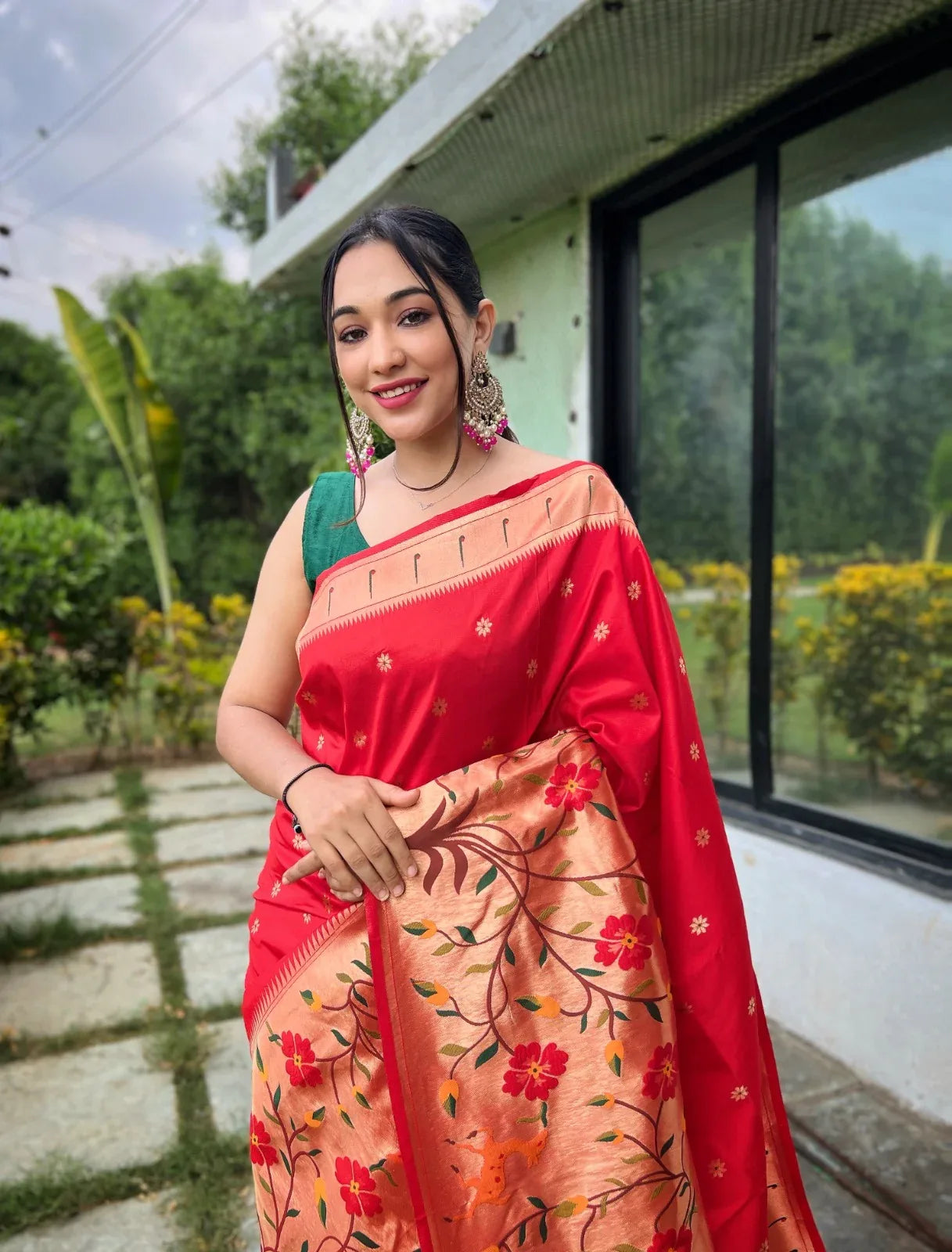Beautiful Designer Traditional Pure Gayatri Paithani Silk Saree