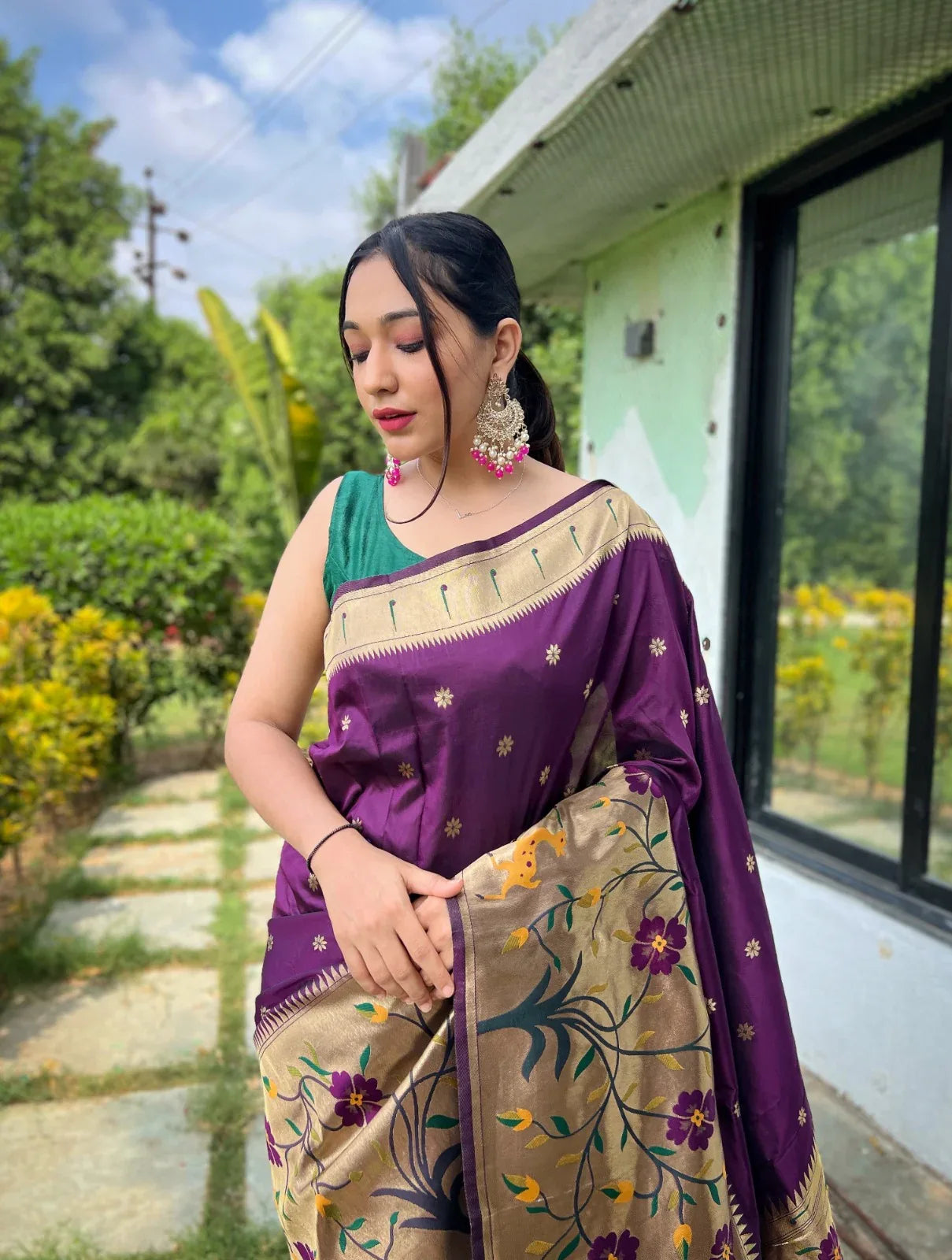 Beautiful Designer Traditional Pure Gayatri Paithani Silk Saree