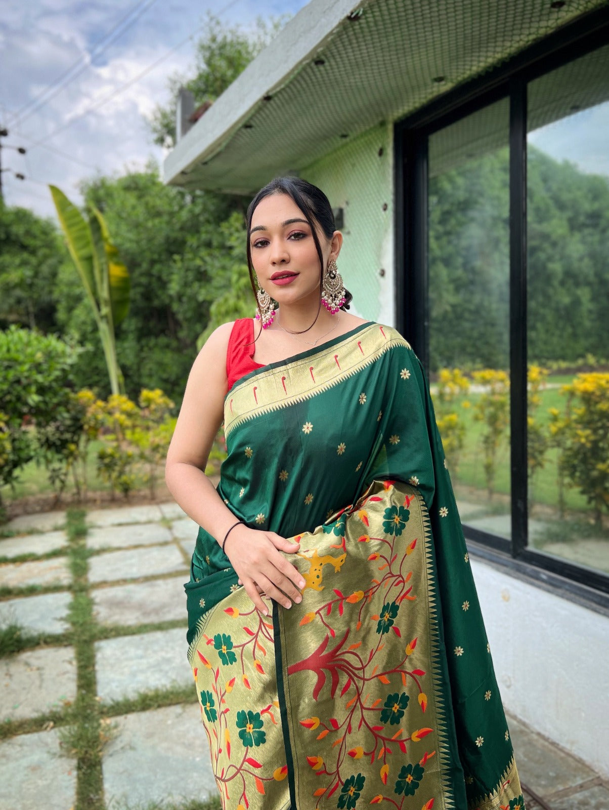 Beautiful Designer Traditional Pure Gayatri Paithani Silk Saree