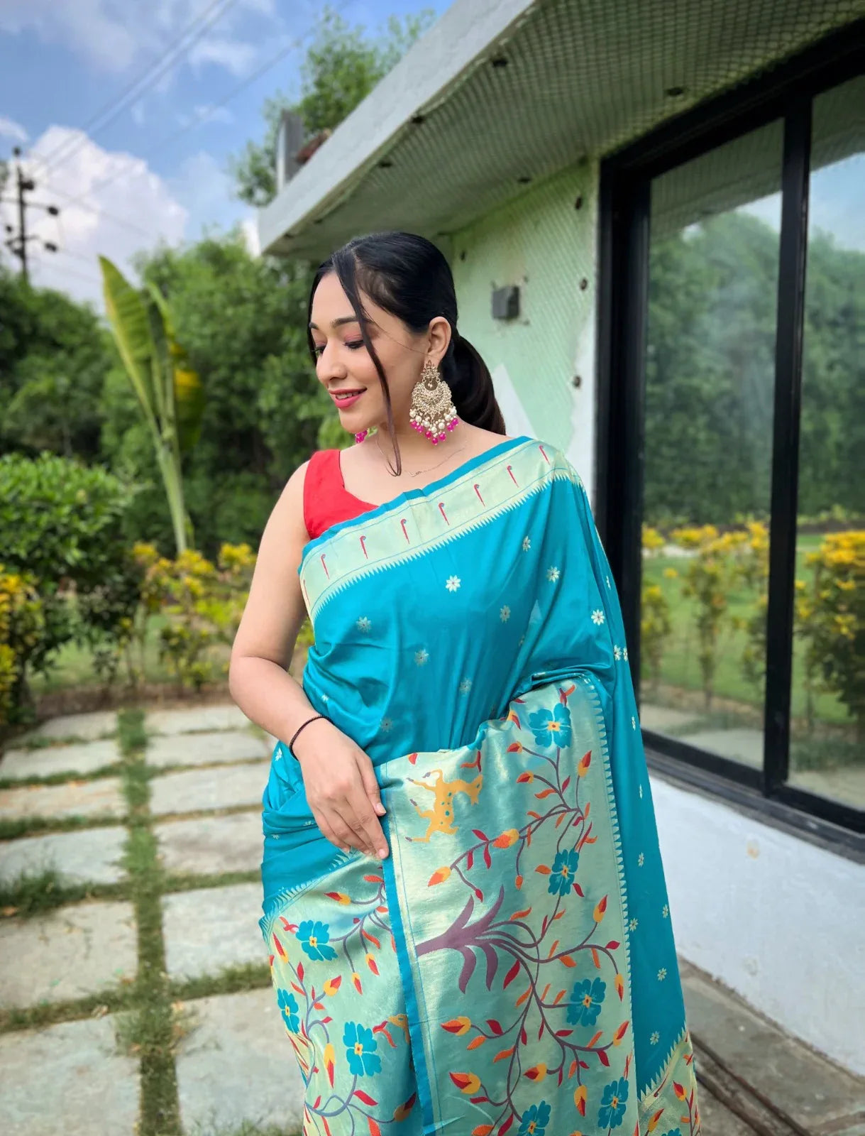 Beautiful Designer Traditional Pure Gayatri Paithani Silk Saree